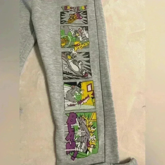 Tom & Jerry Juniors Joggers with drawstring elastic waist front side pockets - Picture 2 of 7